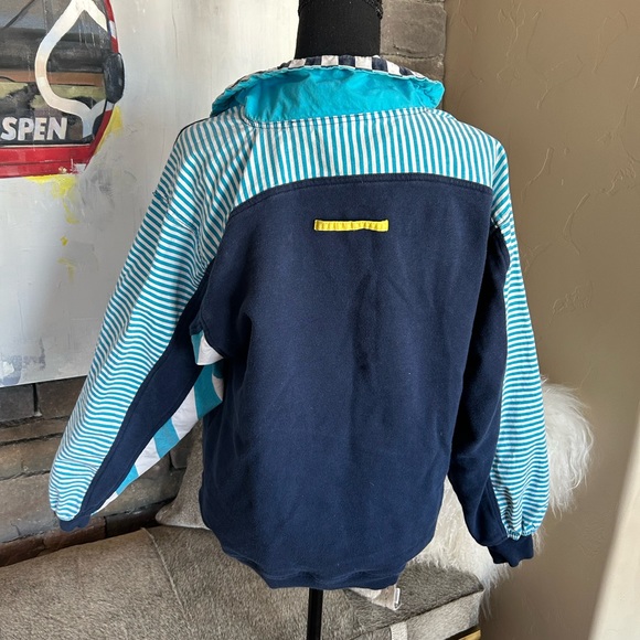 Vintage 80s Line-Up Nautical Checkered Pull Over Sweatshirt/windbreaker - Picture 8 of 8